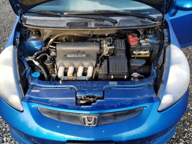 JHMGD38667S050959 - 2007 HONDA FIT S BLUE photo 11