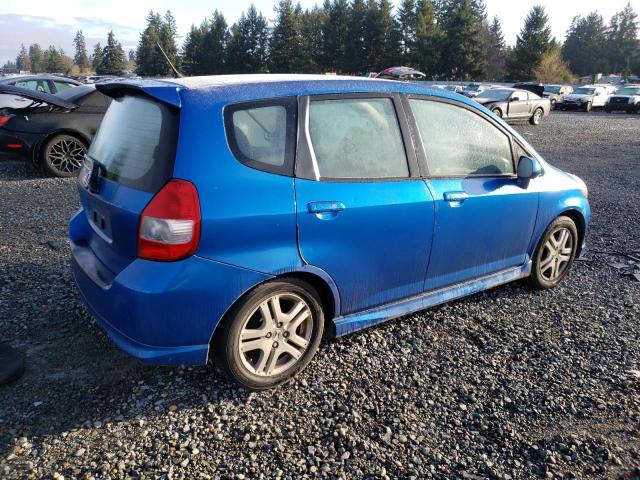 JHMGD38667S050959 - 2007 HONDA FIT S BLUE photo 3