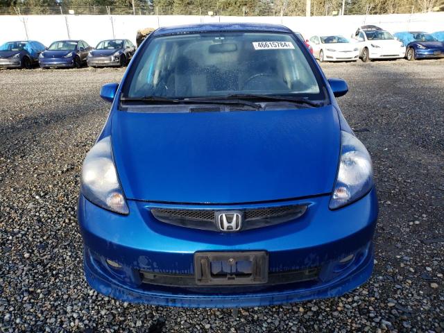 JHMGD38667S050959 - 2007 HONDA FIT S BLUE photo 5