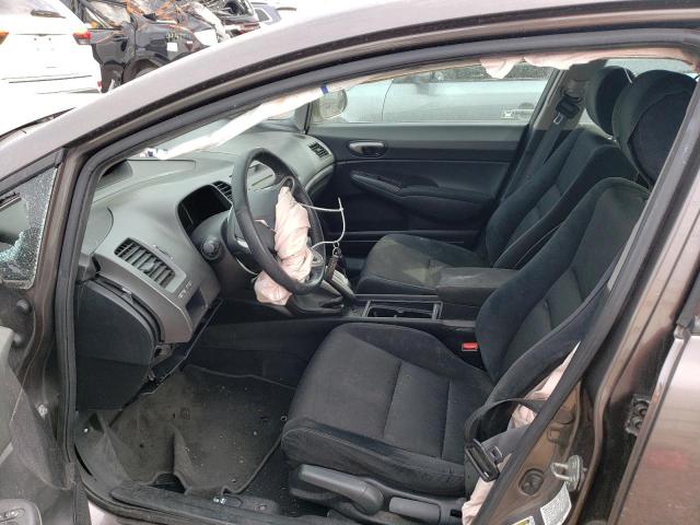 19XFA1F63AE033852 - 2010 HONDA CIVIC LX-S Marron photo 7