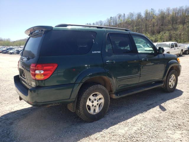 5TDBT48A02S097463 - 2002 TOYOTA SEQUOIA LIMITED GREEN photo 3