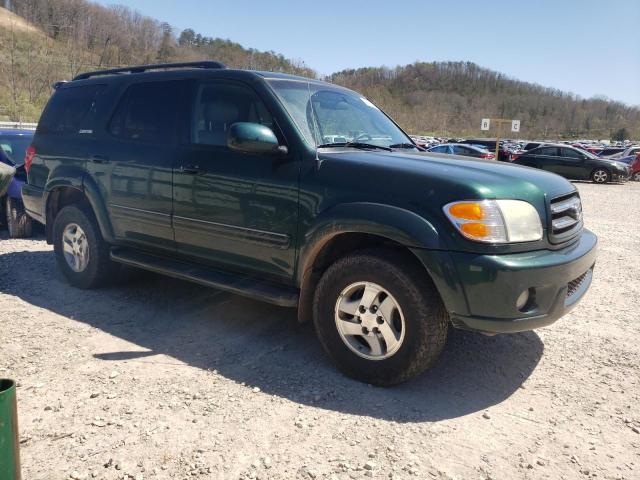5TDBT48A02S097463 - 2002 TOYOTA SEQUOIA LIMITED GREEN photo 4