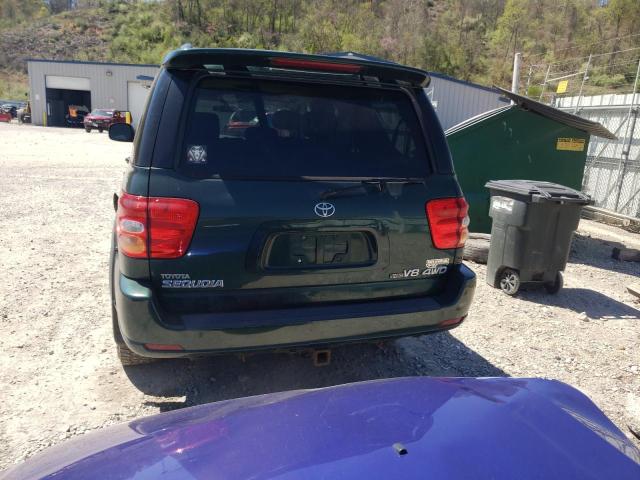 5TDBT48A02S097463 - 2002 TOYOTA SEQUOIA LIMITED GREEN photo 6