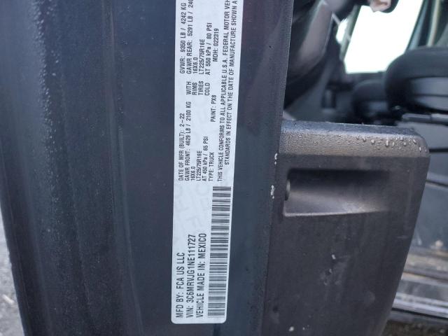 3C6MRVJG1NE111727 - 2022 RAM PROMASTER 3500 HIGH შავი ფოტო 13