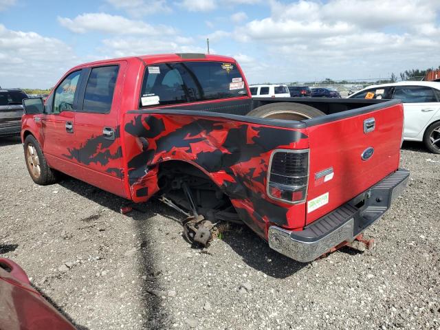 1FTRW12W26KA65247 - 2006 FORD F150 SUPERCREW RED photo 2