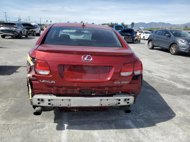 JTHBE96S080042055 - 2008 LEXUS GS 350 RED photo 6