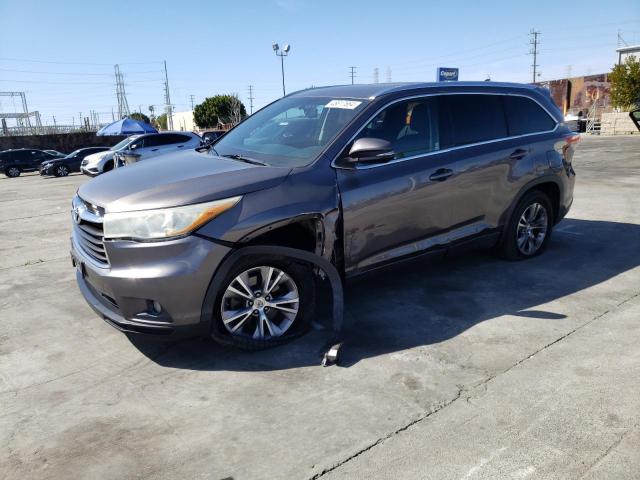 5TDKKRFH6FS050587 - 2015 TOYOTA HIGHLANDER XLE CHARCOAL photo 1