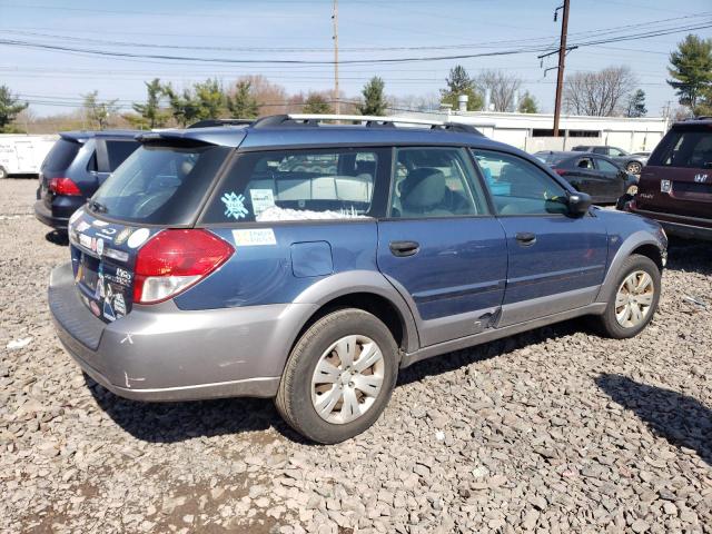 4S4BP60C887357894 - 2008 SUBARU OUTBACK BLUE photo 3