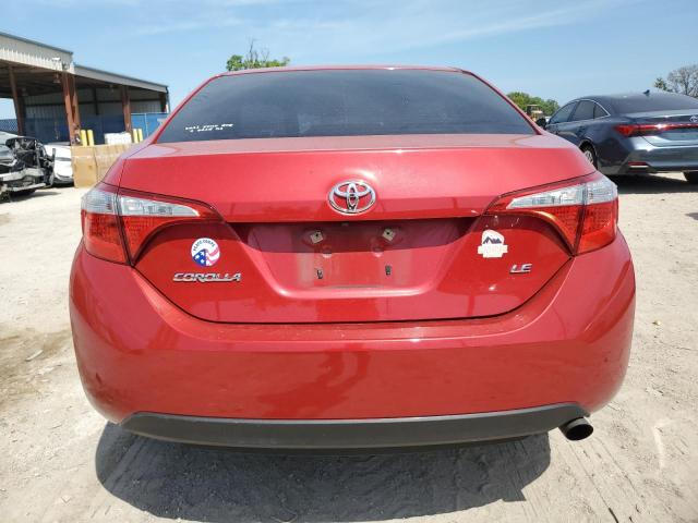 2T1BURHE2GC521383 - 2016 TOYOTA COROLLA L RED photo 6