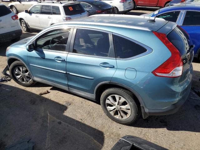 2HKRM4H72EH721838 - 2014 HONDA CR-V EXL TURQUOISE photo 2