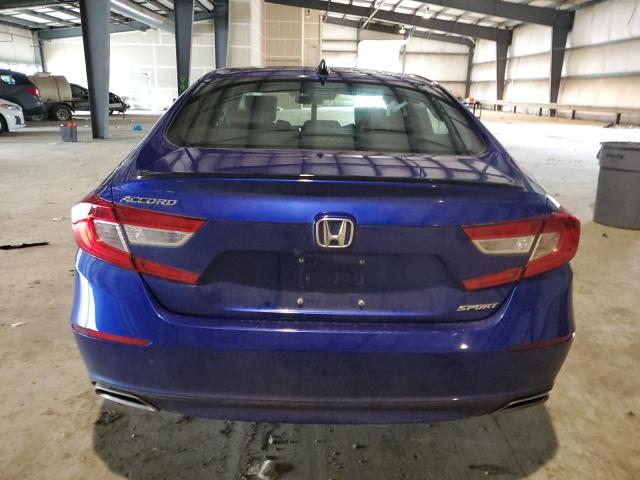 1HGCV1F32MA014795 - 2021 HONDA ACCORD SPORT BLUE photo 6