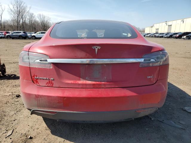 5YJSA1E23FF113165 - 2015 TESLA MODEL S RED photo 6