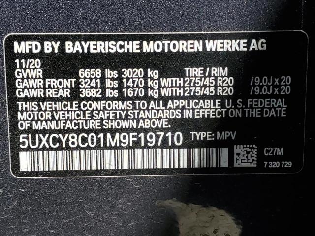 5UXCY8C01M9F19710 - 2021 BMW X6 M50I CHARCOAL photo 13