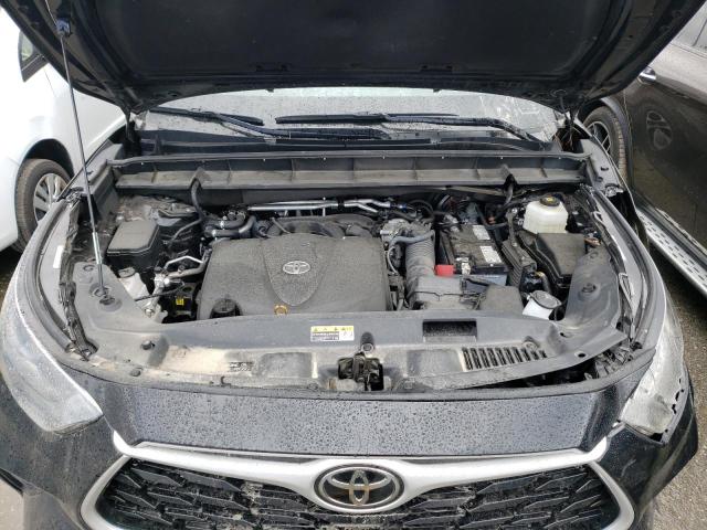 5TDGZRAH9MS075893 - 2021 TOYOTA HIGHLANDER XLE BLACK photo 12