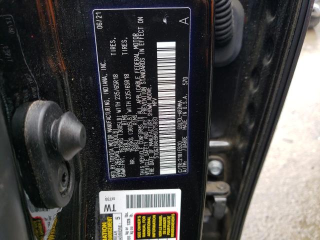 5TDGZRAH9MS075893 - 2021 TOYOTA HIGHLANDER XLE BLACK photo 13