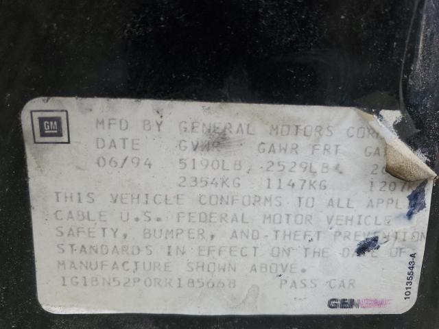 1G1BN52P0RR185668 - 1994 CHEVROLET CAPRICE CLASSIC LS BLACK photo 12