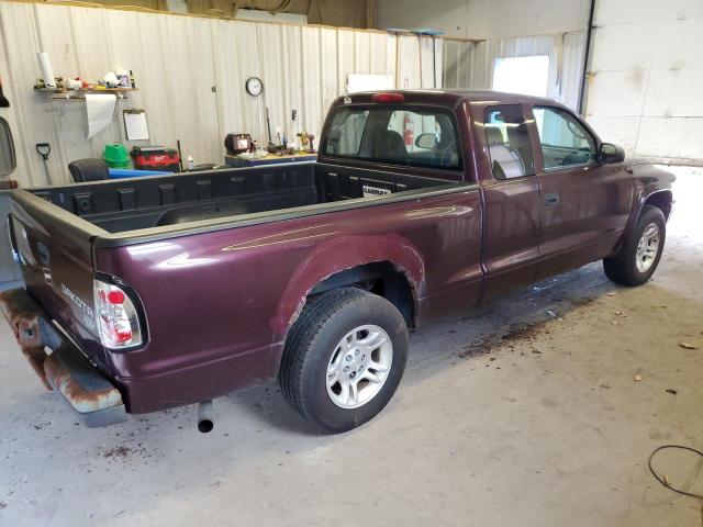 1D7GL12K44S559822 - 2004 DODGE DAKOTA SXT BURGUNDY photo 3