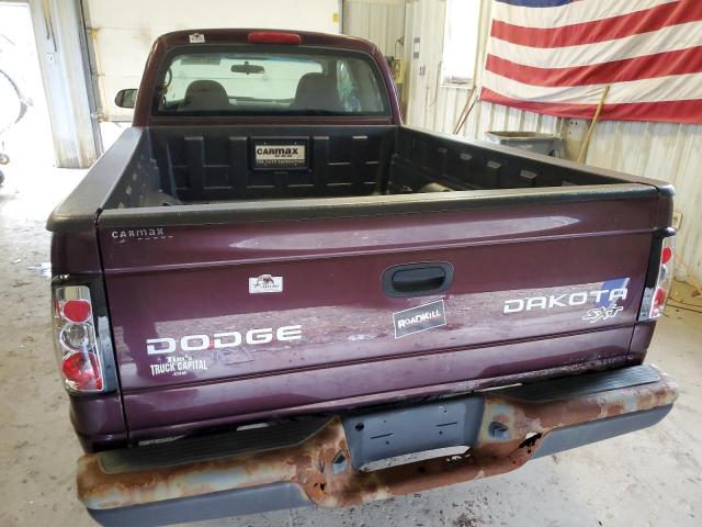 1D7GL12K44S559822 - 2004 DODGE DAKOTA SXT BURGUNDY photo 6