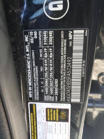 4JGDA5HB5FA573492 - 2015 MERCEDES-BENZ ML 350 4MATIC BLACK photo 13