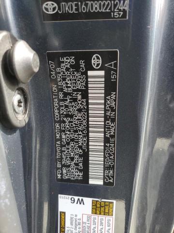 JTKDE167080221244 - 2008 TOYOTA SCION TC 灰色 照片 13