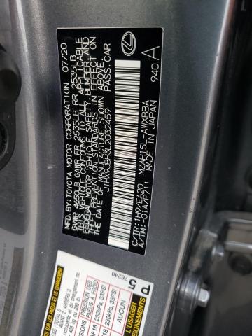 JTHX9JBH3L2032459 - 2020 LEXUS UX 250H GRAY photo 13