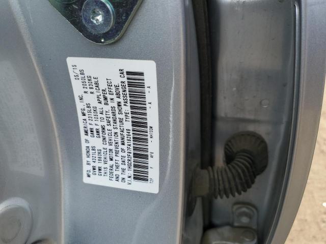 1HGCR2F87FA182649 - 2015 HONDA ACCORD EXL SILVER photo 12