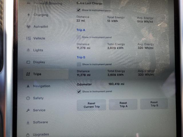 5YJSA1E47FF104227 - 2015 TESLA MODEL S შავი ფოტო 9