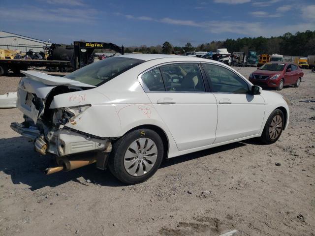 1HGCP2F36AA105547 - 2010 HONDA ACCORD LX WHITE photo 3