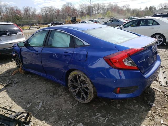 2HGFC2F88KH583105 - 2019 HONDA CIVIC SPORT BLUE photo 2