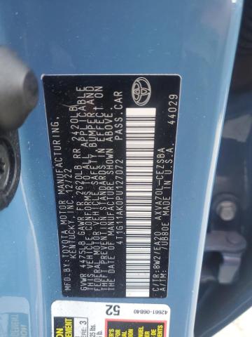 4T1G11AK0PU127072 - 2023 TOYOTA CAMRY SE NIGHT SHADE BLUE photo 13