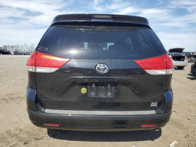 5TDDK3DC6BS002420 - 2011 TOYOTA SIENNA XLE BLACK photo 6