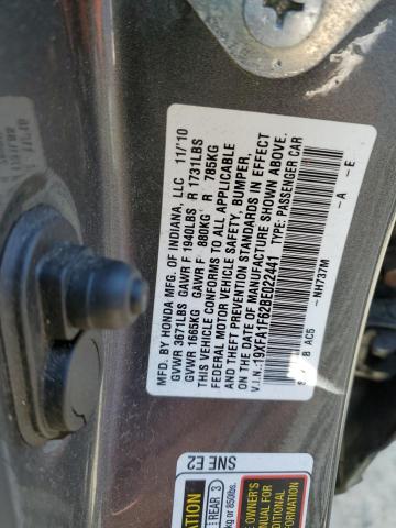 19XFA1F62BE022441 - 2011 HONDA CIVIC LX-S Մոխրագույն լուսանկար 13