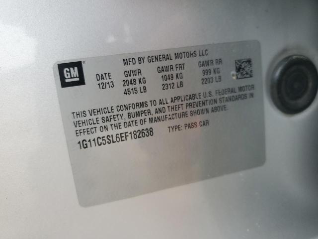 1G11C5SL6EF182638 - 2014 CHEVROLET MALIBU 1LT Күміс фото 13