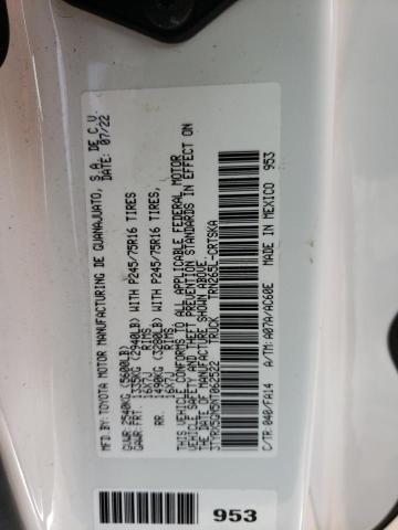 3TYRX5GN5NT062522 - 2022 TOYOTA TACOMA ACCESS CAB თეთრი ფოტო 13