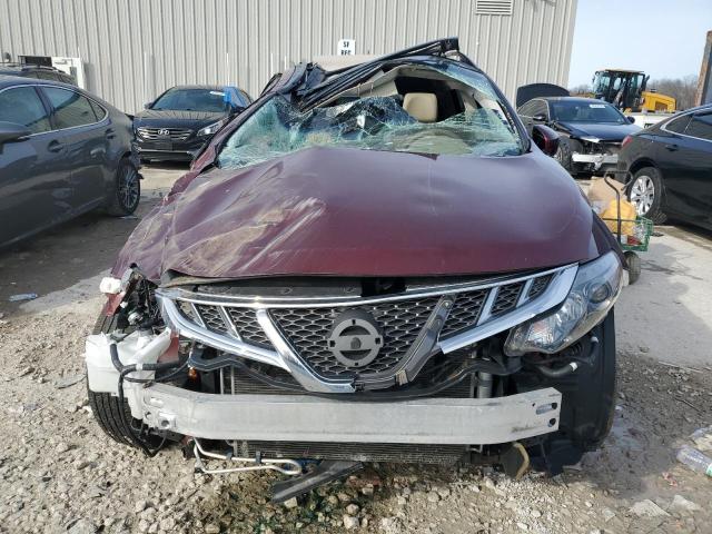 JN8AZ1MW5CW224773 - 2012 NISSAN MURANO S BURGUNDY photo 5