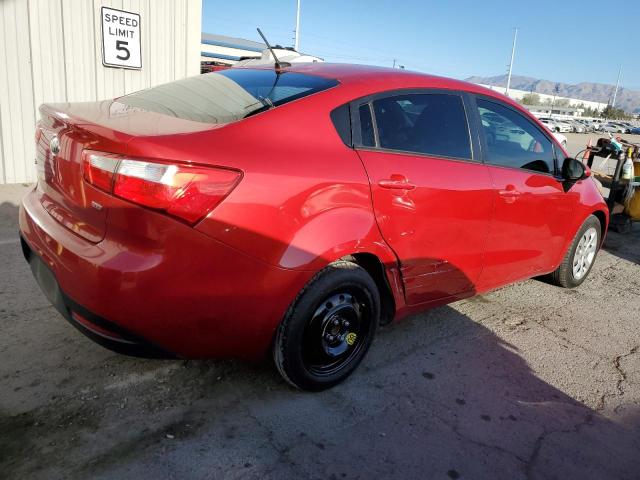 KNADM4A30D6213990 - 2013 KIA RIO LX RED photo 3