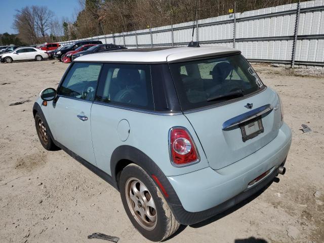 WMWSU3C59DT686434 - 2013 MINI COOPER TURQUOISE photo 2