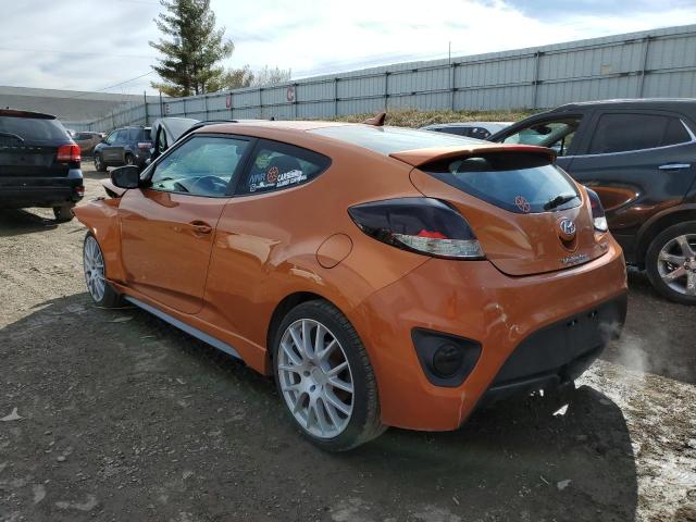 KMHTC6AE1FU240284 - 2015 HYUNDAI VELOSTER TURBO ORANGE photo 2