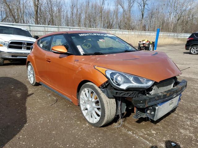 KMHTC6AE1FU240284 - 2015 HYUNDAI VELOSTER TURBO ORANGE photo 4