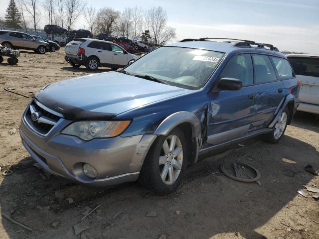 4S4BP61C497345502 - 2009 SUBARU OUTBACK 2.5I BLUE photo 1