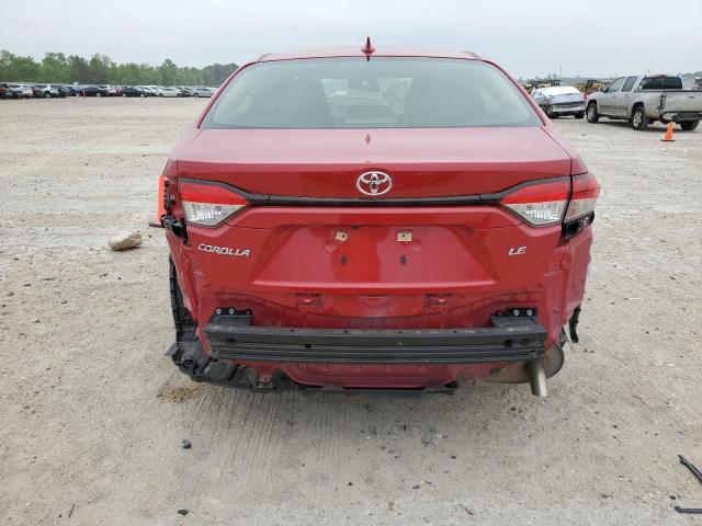 JTDEPRAE5LJ001434 - 2020 TOYOTA COROLLA LE RED photo 6