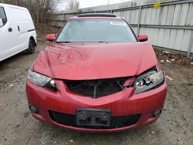 1YVHP80DX65M58781 - 2006 MAZDA 6 S RED photo 5