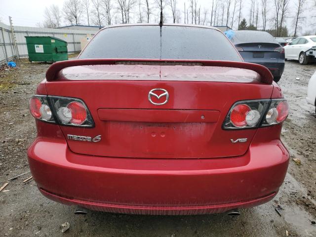 1YVHP80DX65M58781 - 2006 MAZDA 6 S RED photo 6