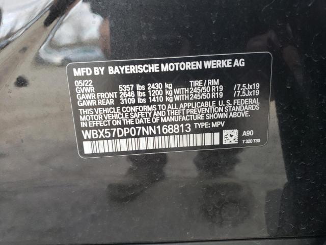 WBX57DP07NN168813 - 2022 BMW X3 XDRIVE30I BLACK photo 13