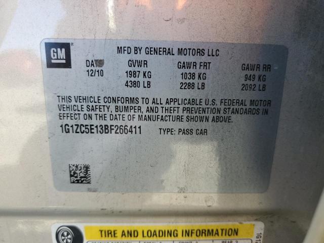 1G1ZC5E13BF266411 - 2011 CHEVROLET MALIBU 1LT 银色 照片 13