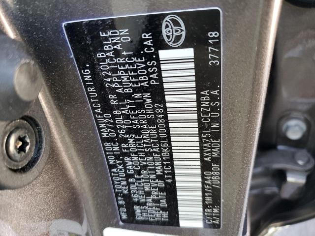 4T1C11BK6LU008482 - 2020 TOYOTA CAMRY LE GRAY photo 13