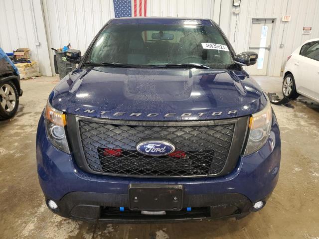 1FM5K8AT1EGB54671 - 2014 FORD EXPLORER POLICE INTERCEPTOR BLUE photo 5