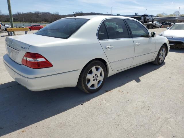 JTHBN36F040143106 - 2004 LEXUS LS 430 WHITE photo 3