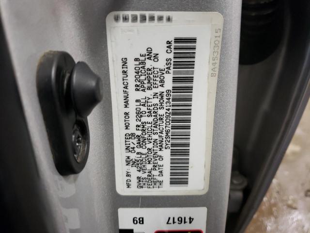 5Y2SM67009Z413499 - 2009 PONTIAC VIBE SILVER photo 12