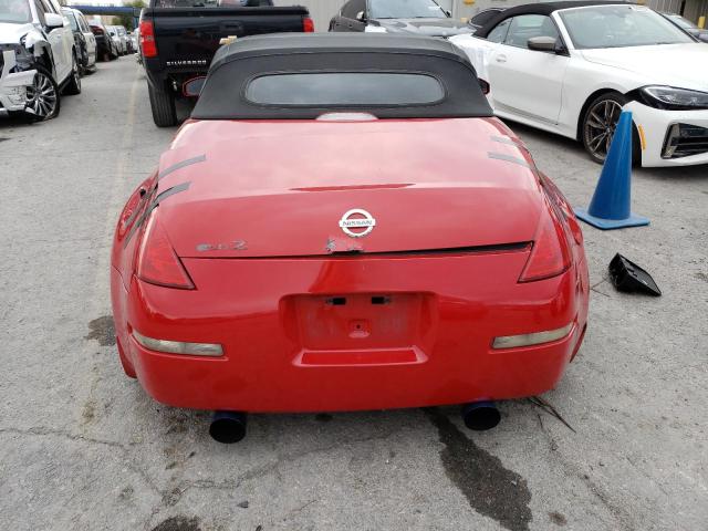 JN1AZ36A24T003629 - 2004 NISSAN 350Z ROADSTER RED photo 6